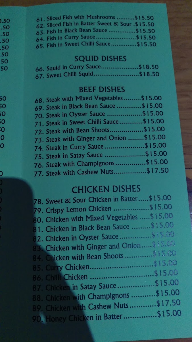 Menu Rutherglen Eastern Palace Chinese-9