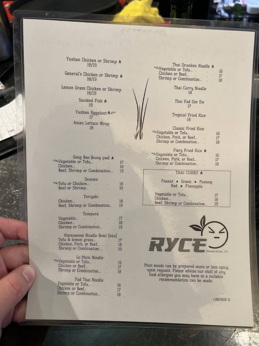 Menu Ryce Asian Bistro-2