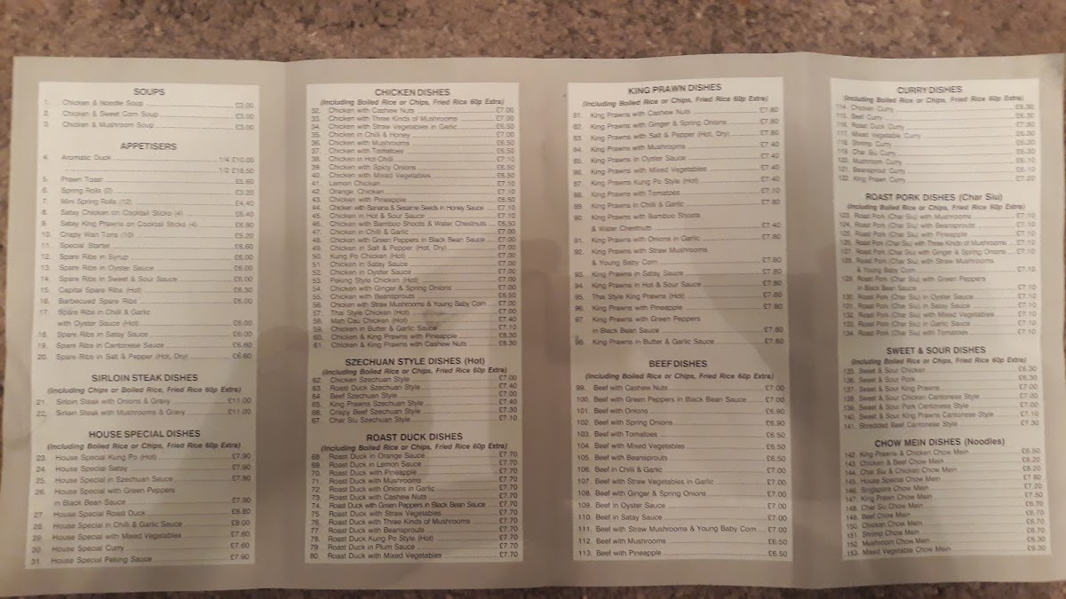 Menu Ryton Garden Chinese Food Centre-3