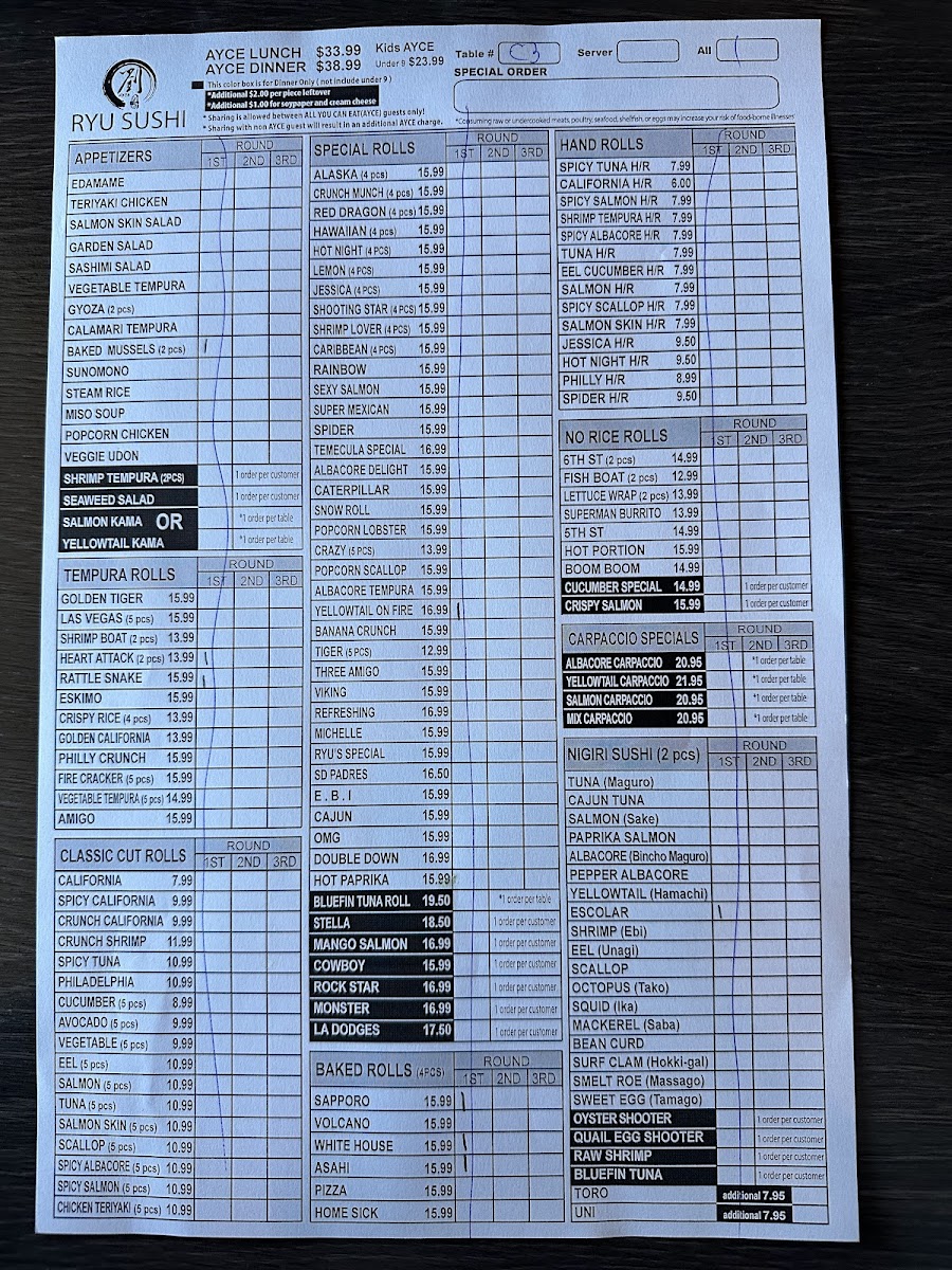 Menu Ryu Sushi-1