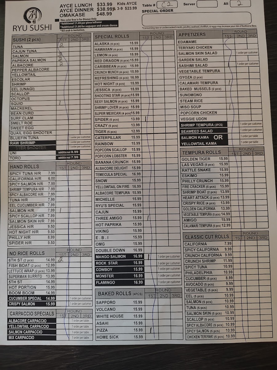 Menu Ryu Sushi-2
