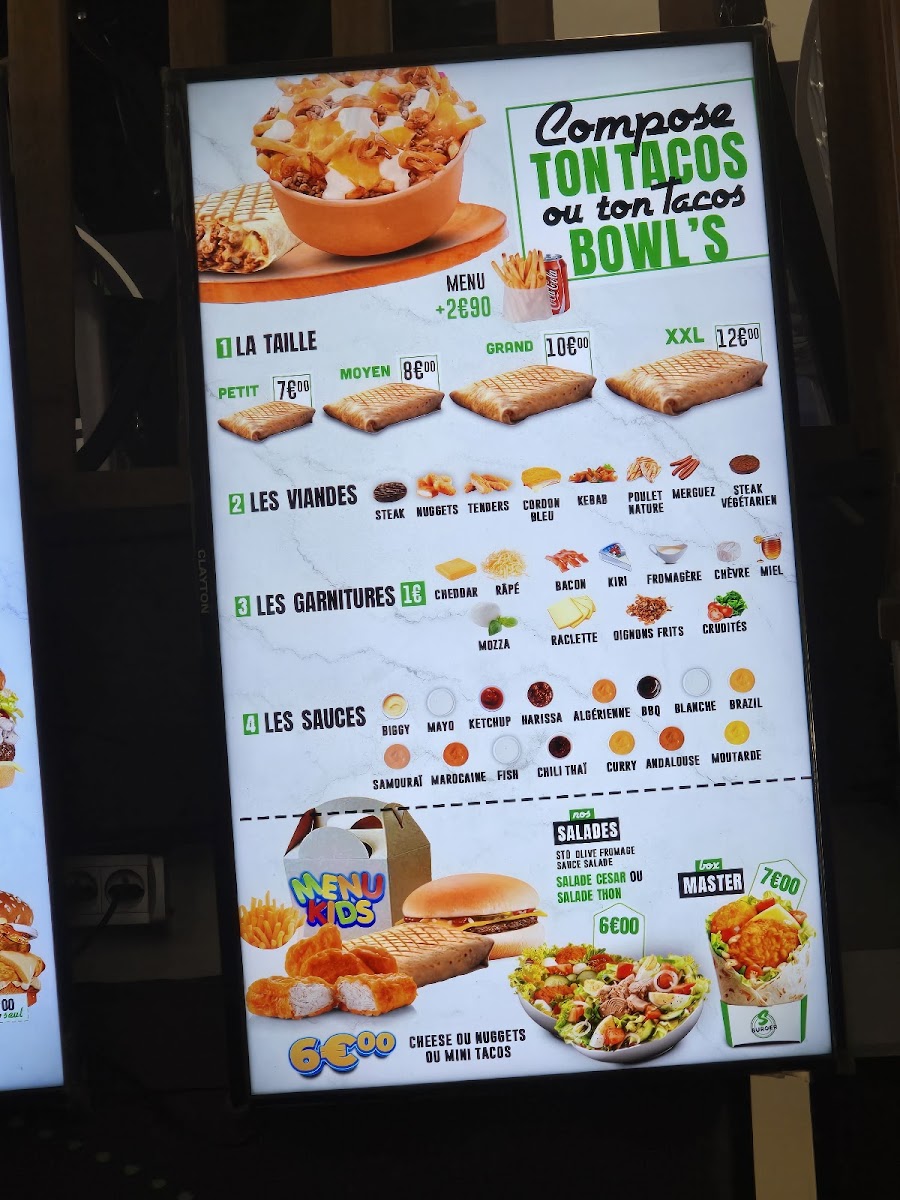 Menu S Burger - Snack Et Restaurant A Rocbaron-1