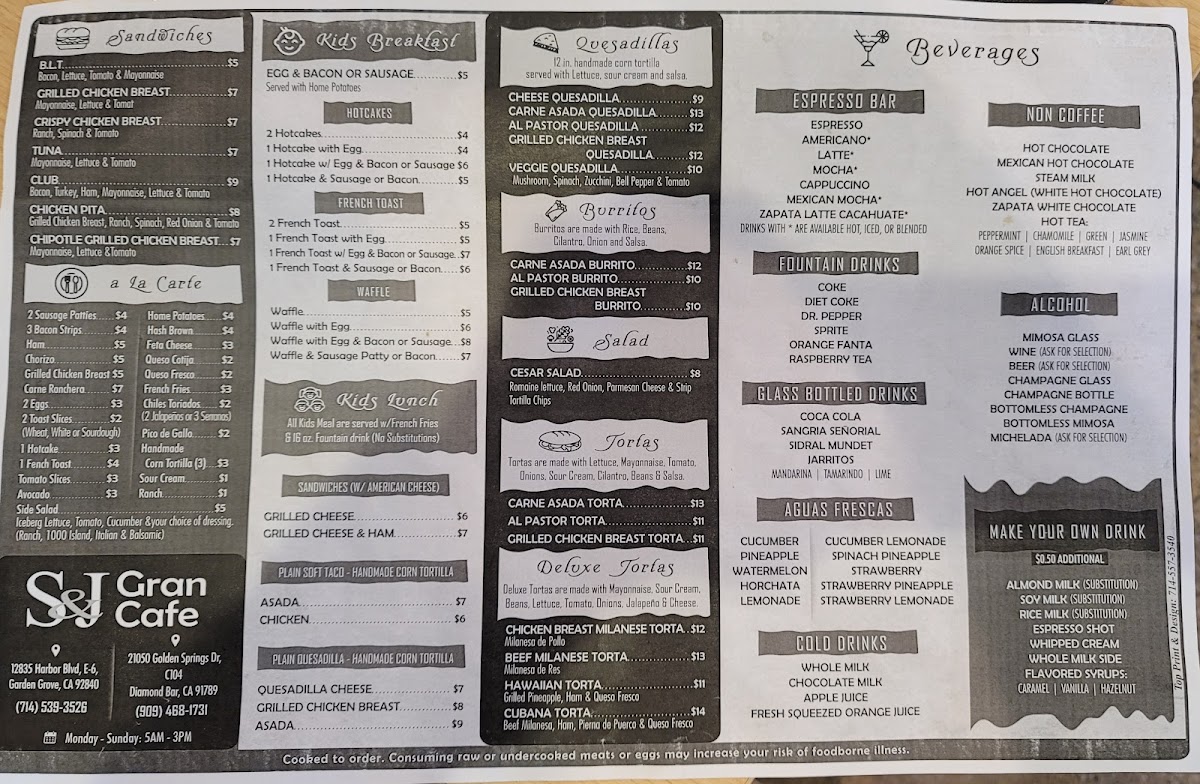 Menu S & J Gran Cafe-8