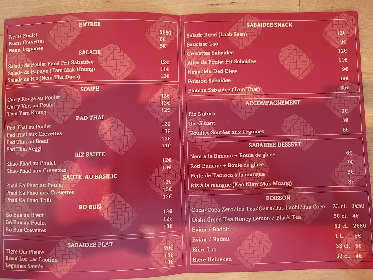 Menu Sabaidee Restaurant-8