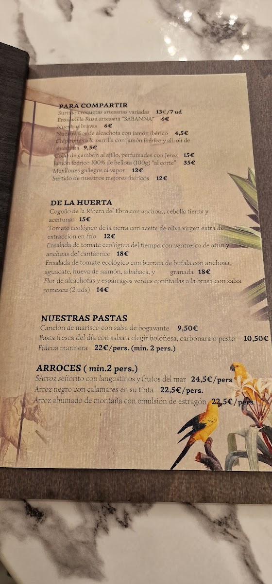 Menu Sabanna Barcelona-10