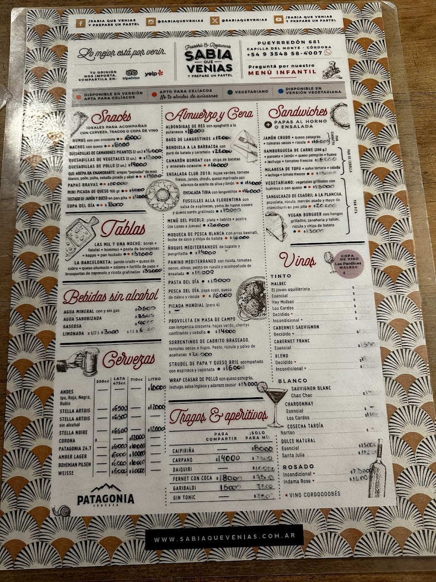 Menu Sabia Que Venias Y Prepare Un Pastel-1