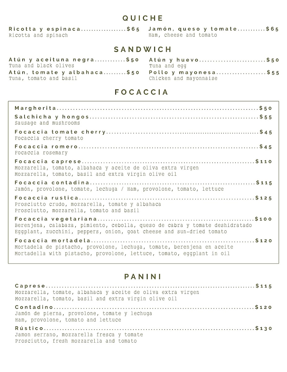 Menu Sabrina - Tradizioni Italiane-1