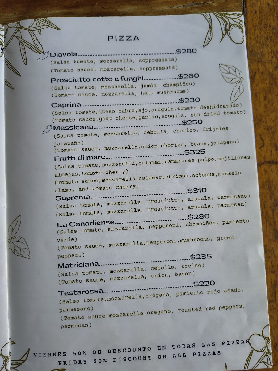 Menu Sabrina - Tradizioni Italiane-2