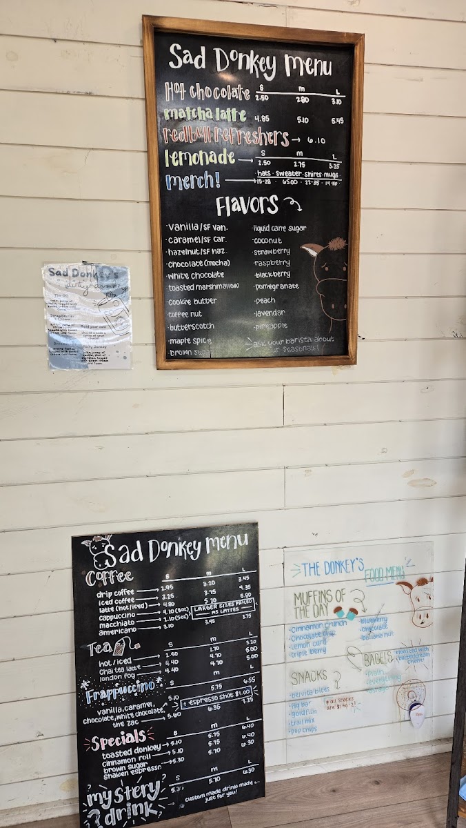 Menu Sad Donkey Coffee-1