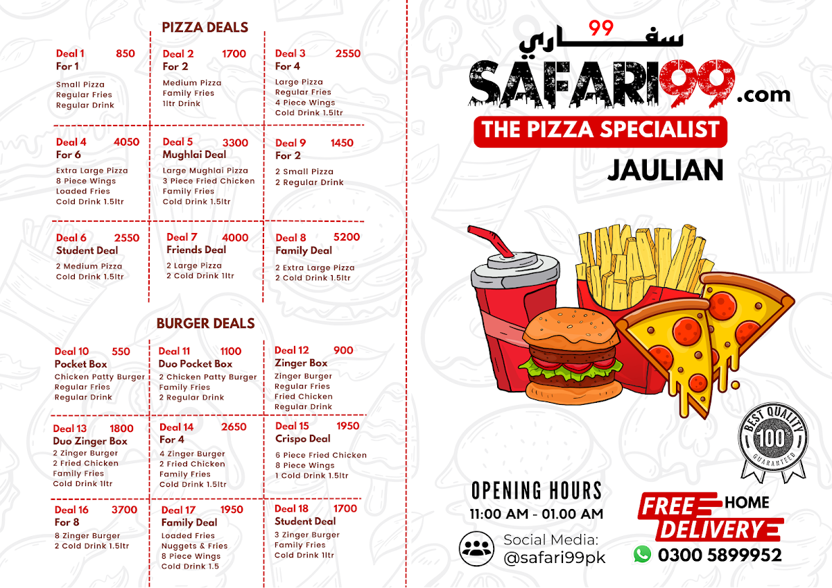 Menu Safari 99-1