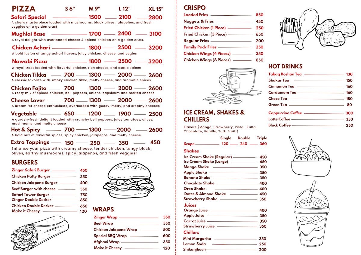 Menu Safari 99-2
