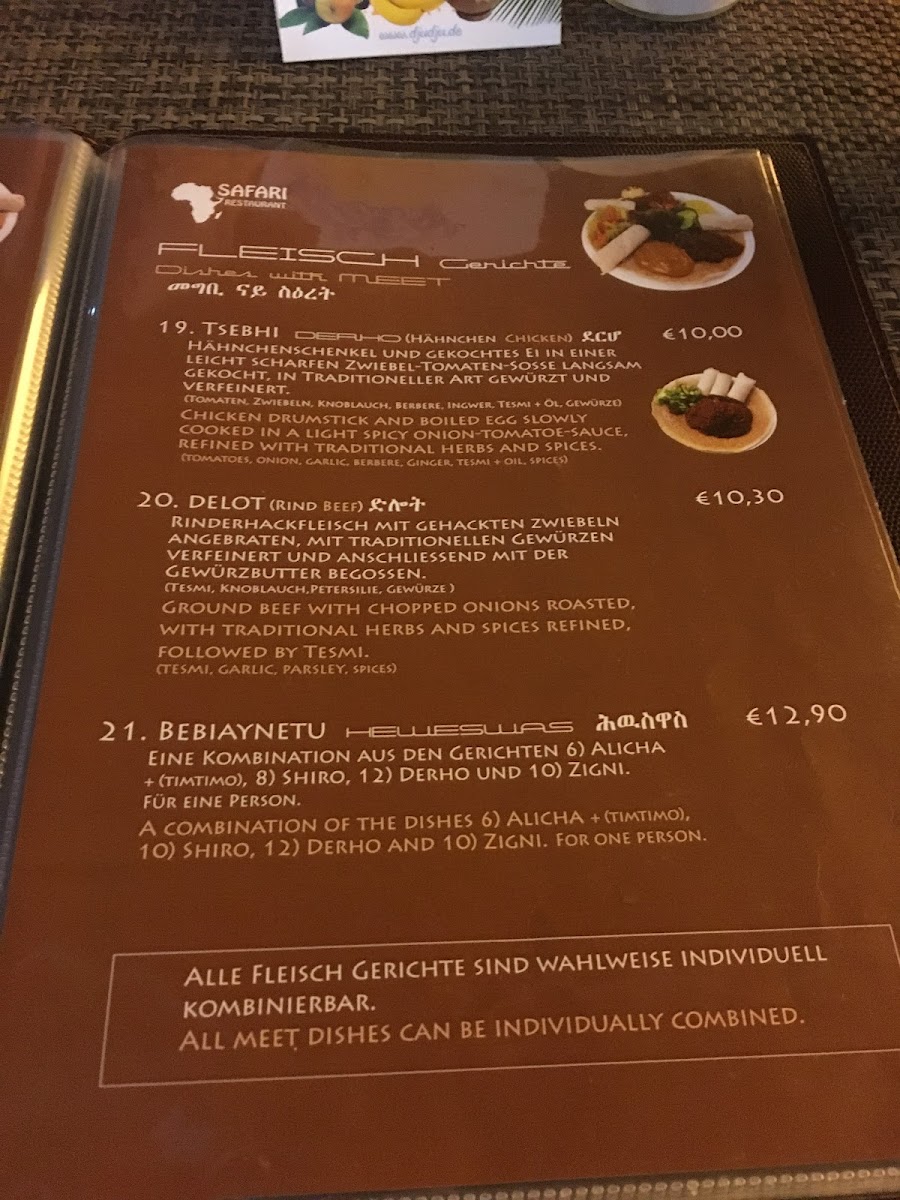 Menu Safari Restaurant-1