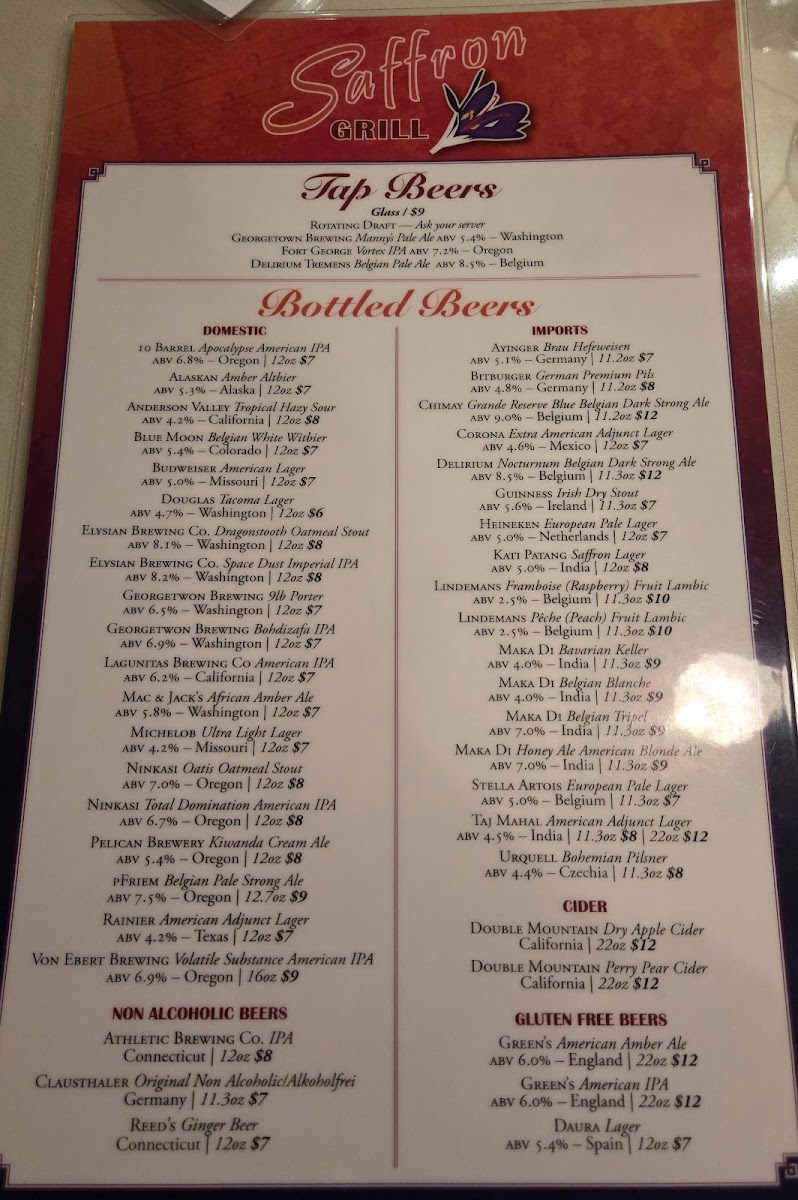 Menu Saffron Grill-8