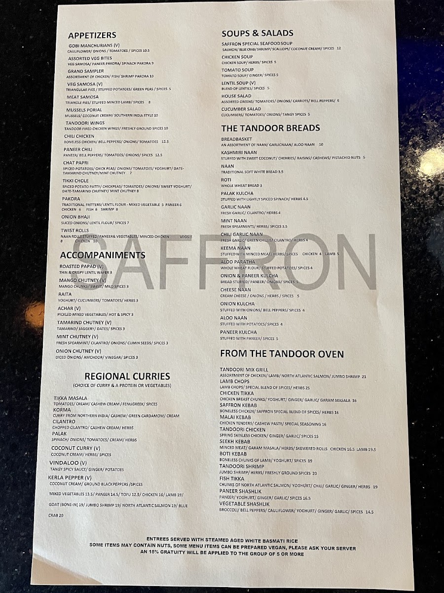Menu Saffron-10