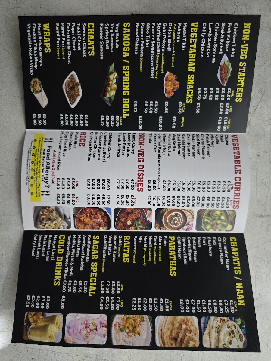 Menu Sagar Restaurant Sweet Centre-1