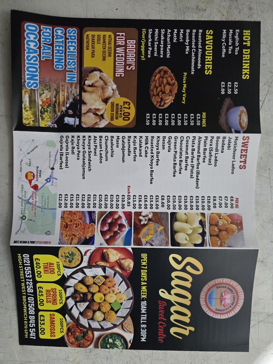 Menu Sagar Restaurant Sweet Centre-2