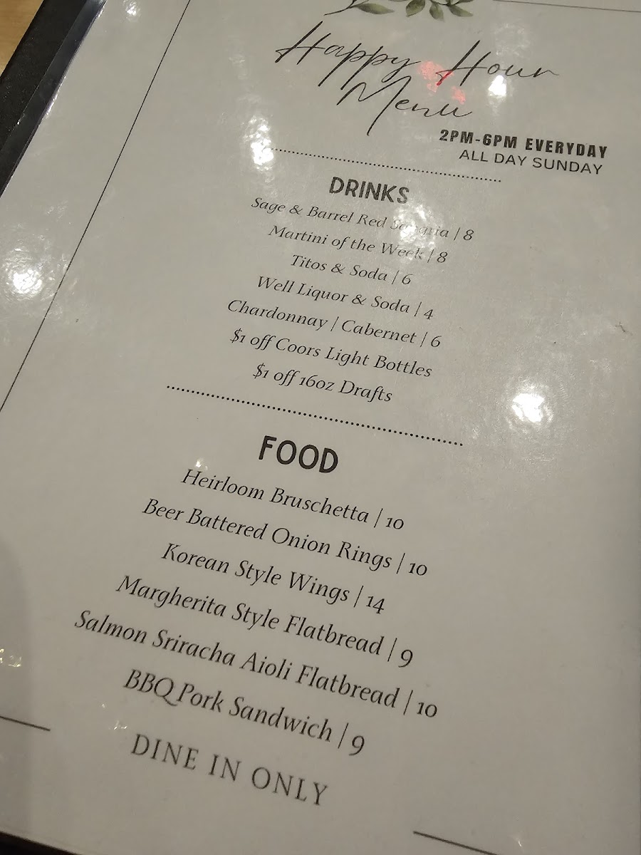 Menu Sage & Barrel Craft Eatery-10