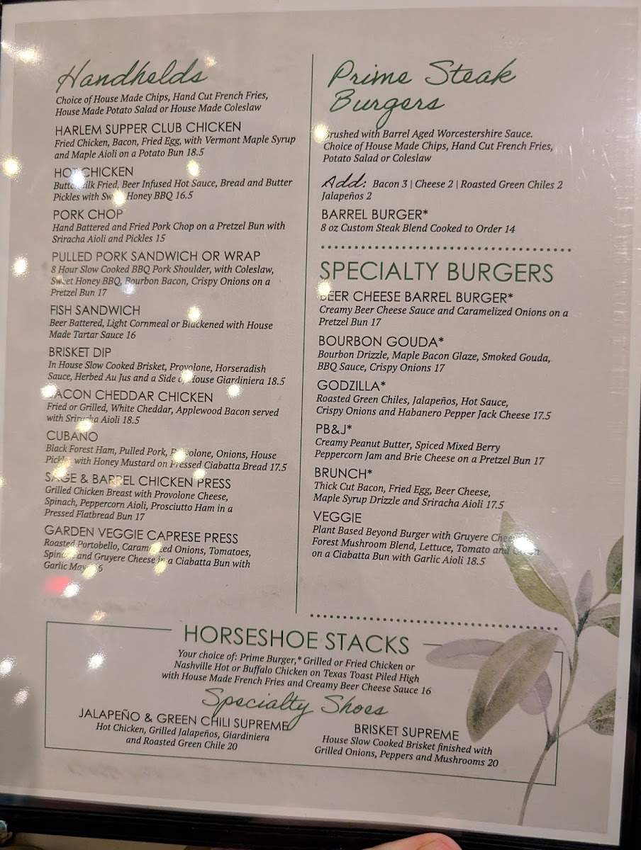 Menu Sage & Barrel Craft Eatery-5