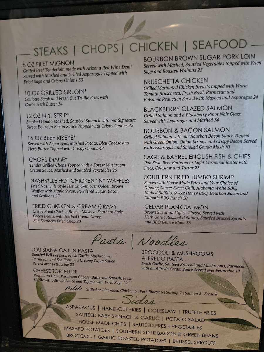 Menu Sage & Barrel Craft Eatery-6