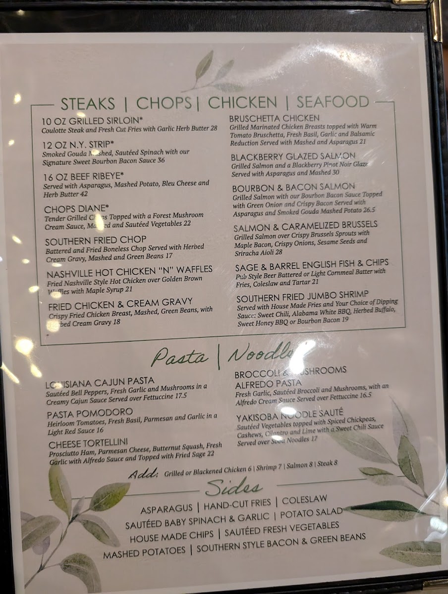 Menu Sage & Barrel Craft Eatery-8