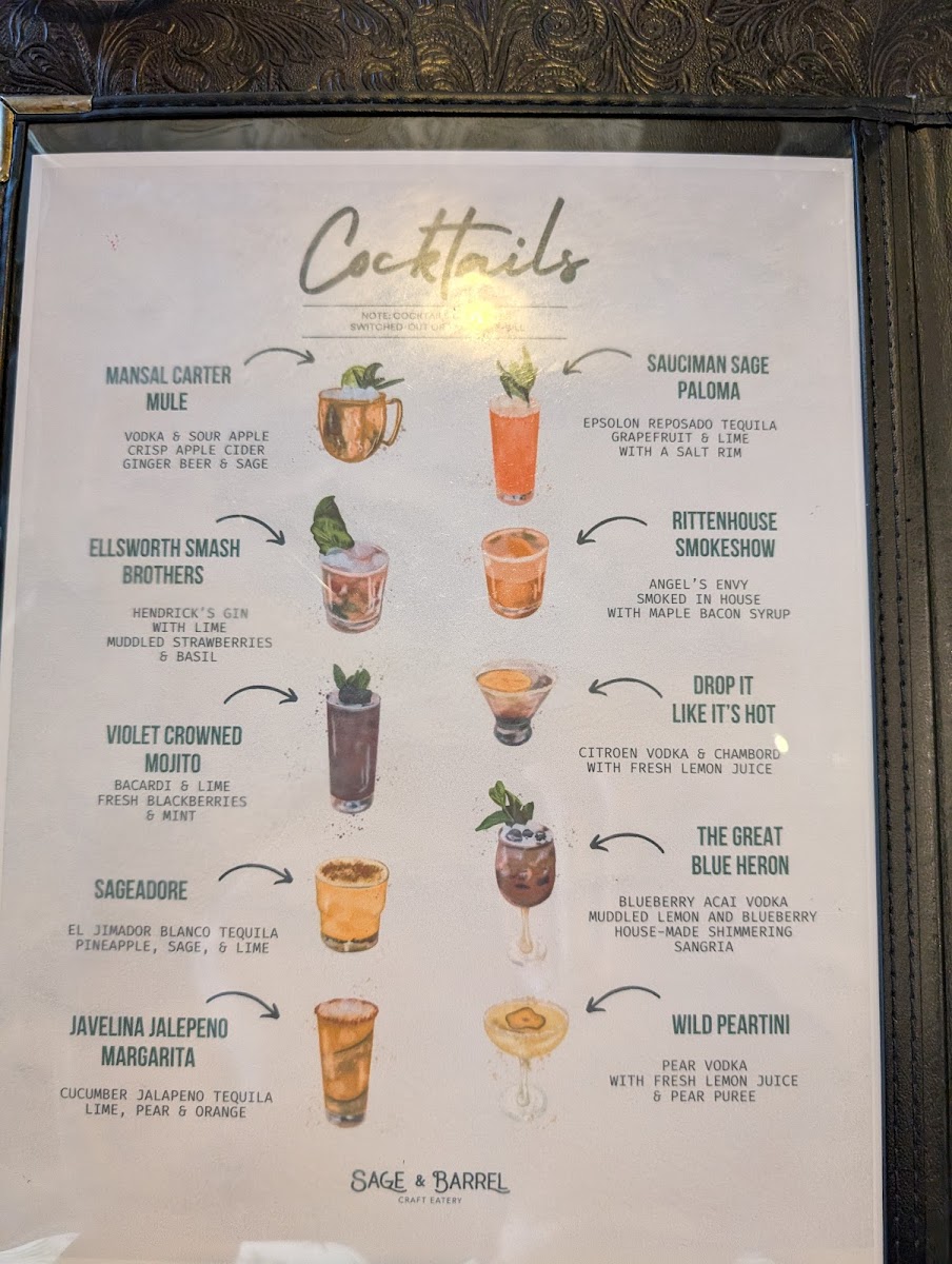 Menu Sage & Barrel Craft Eatery-9