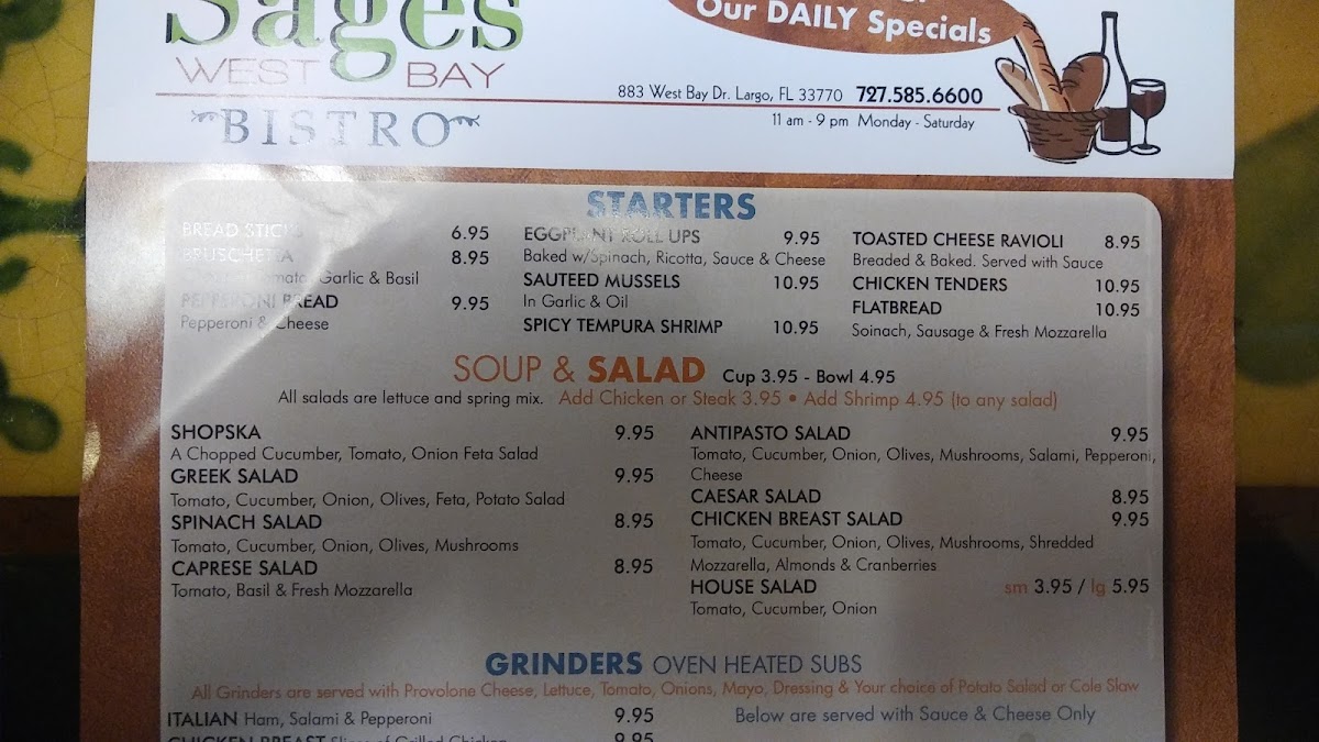 Menu Sages Bistro-7