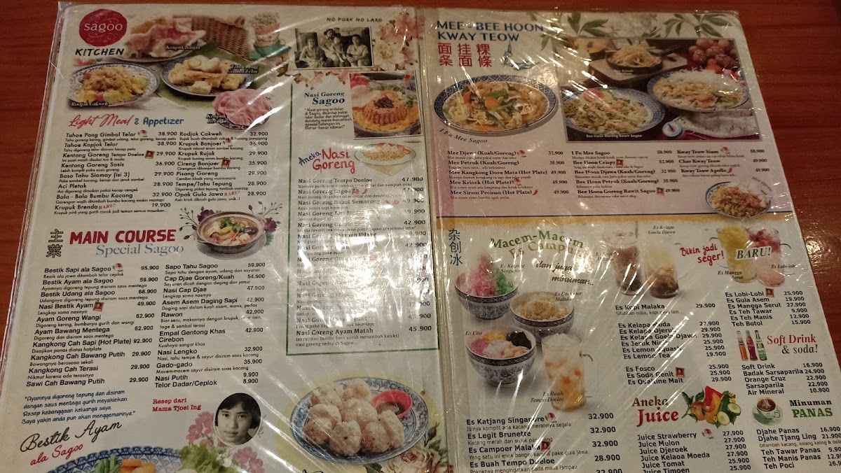 Menu Sagoo Kitchen • Pvj-9