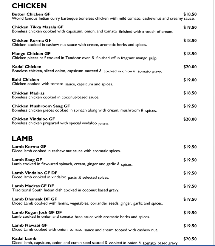 Menu Sahara India - Indian & Mediterranean Restaurant-2