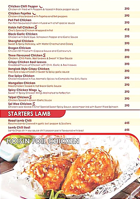 Menu Sahibaan Oriental And Indian Restaurant-1
