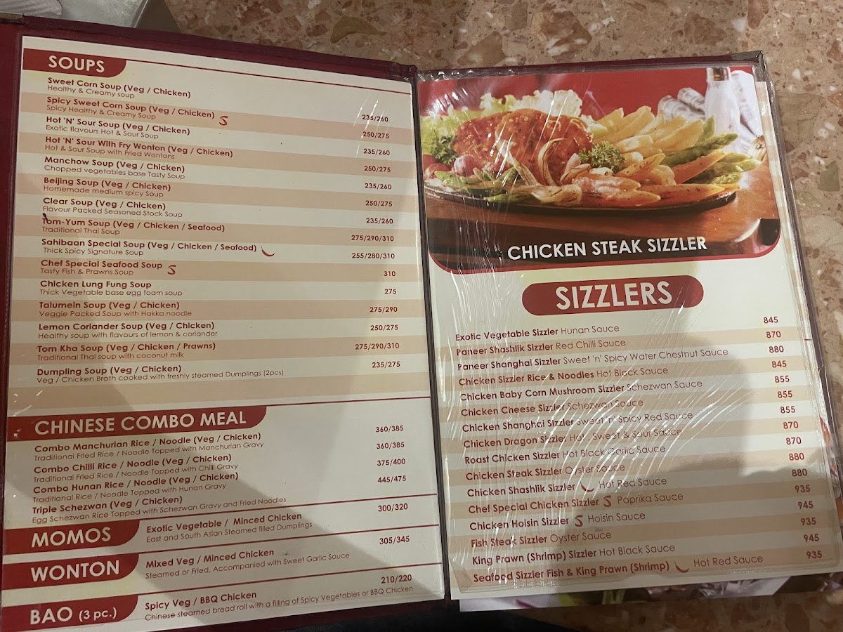 Menu Sahibaan Oriental And Indian Restaurant-8