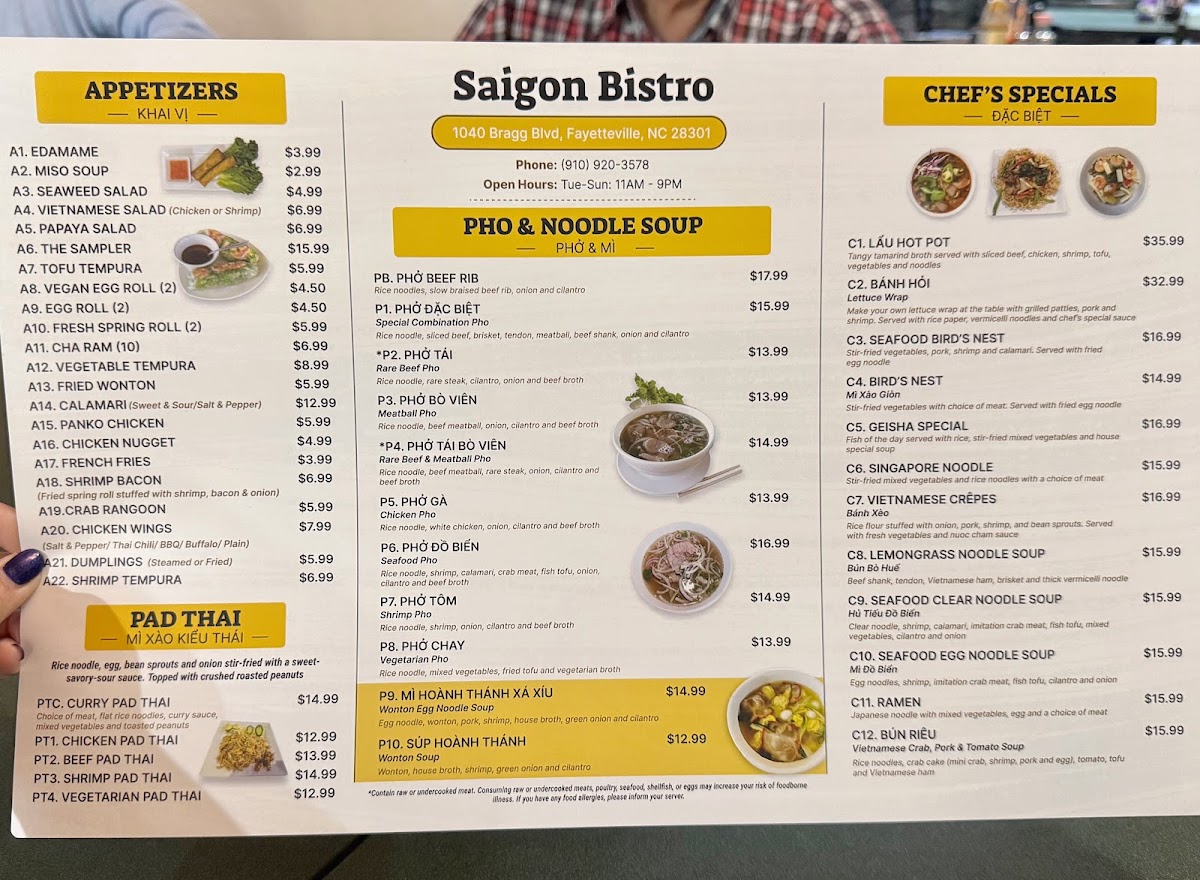 Menu Saigon Bistro-1