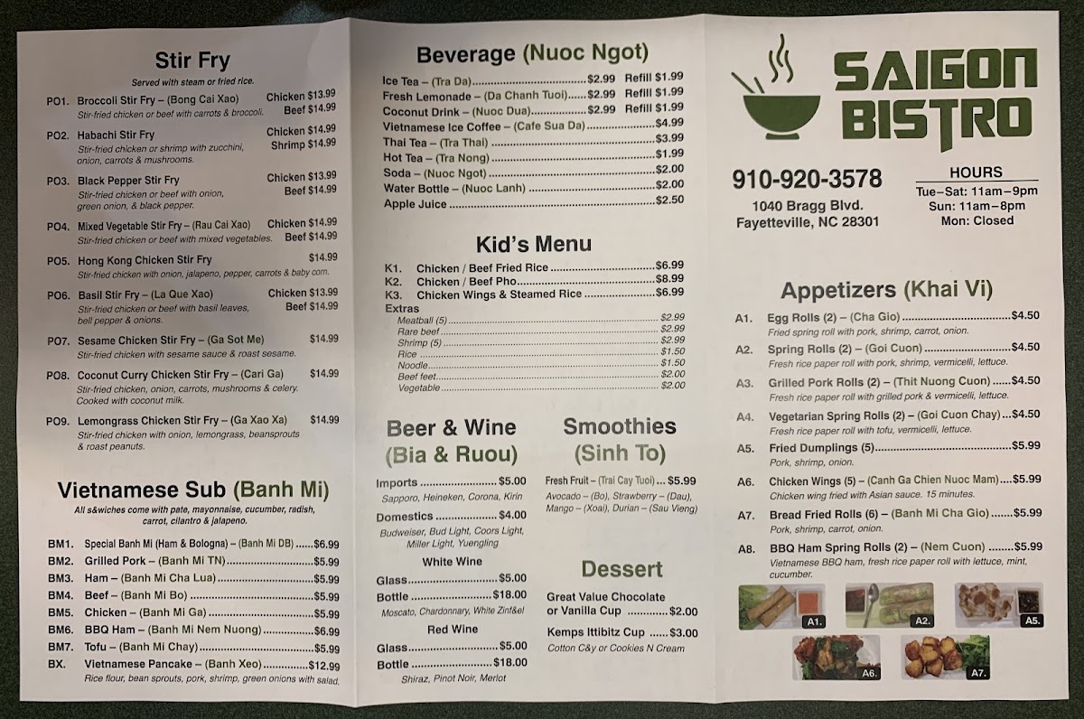 Menu Saigon Bistro-5
