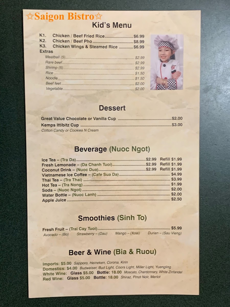 Menu Saigon Bistro-8
