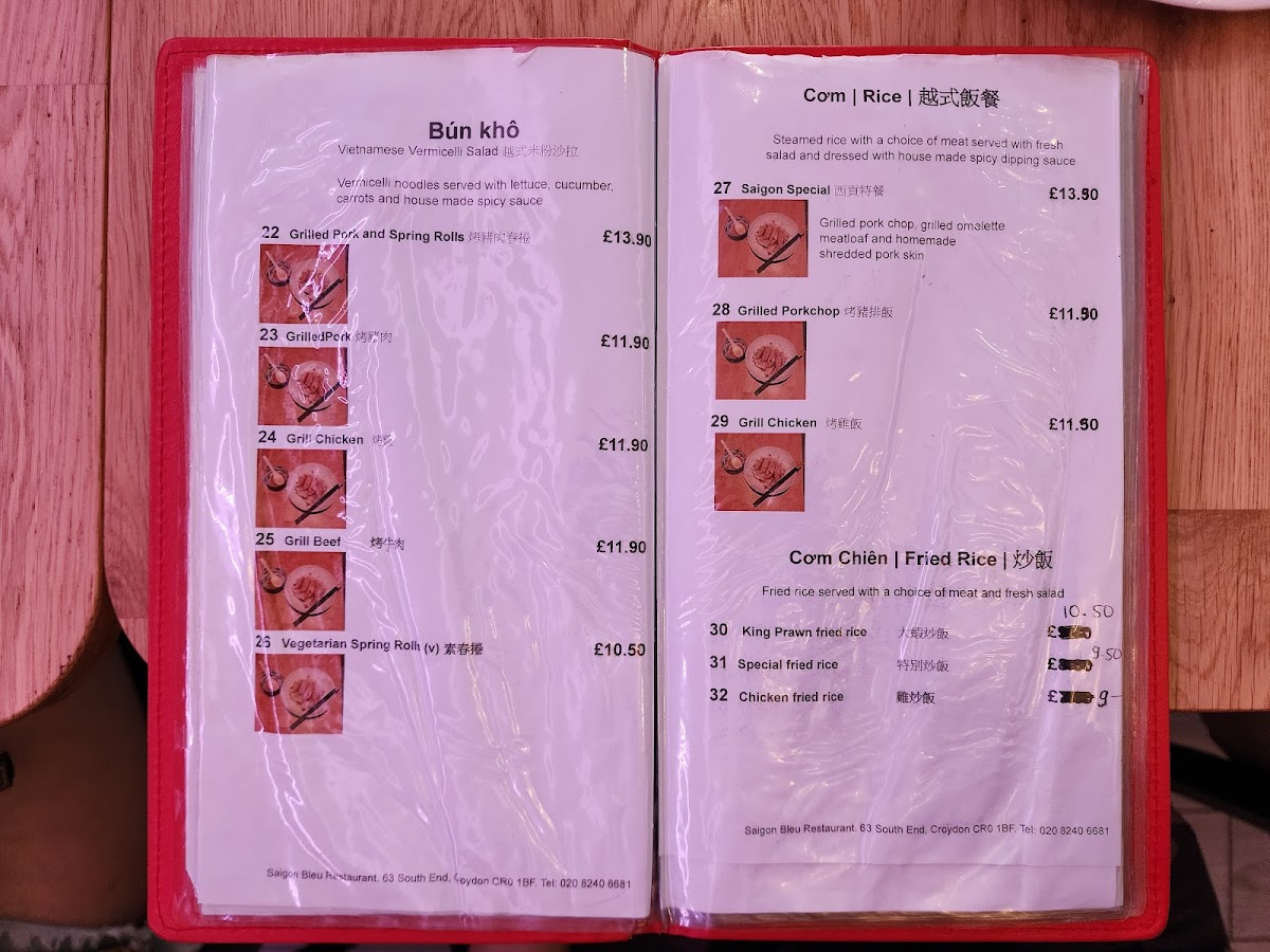 Menu Saigon Bleu 西貢-2