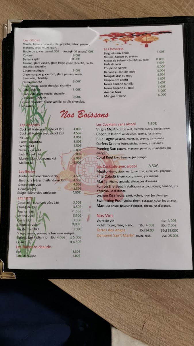 Menu Saigon Bonheur 999-3