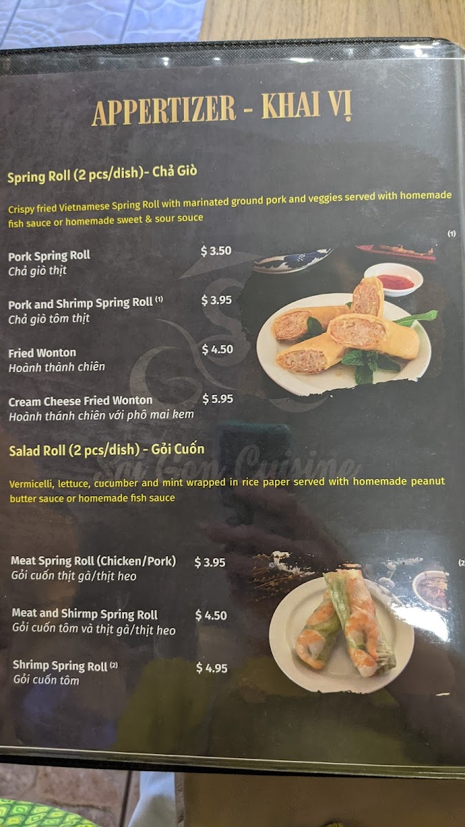 Menu Saigon Cuisine Pe-5
