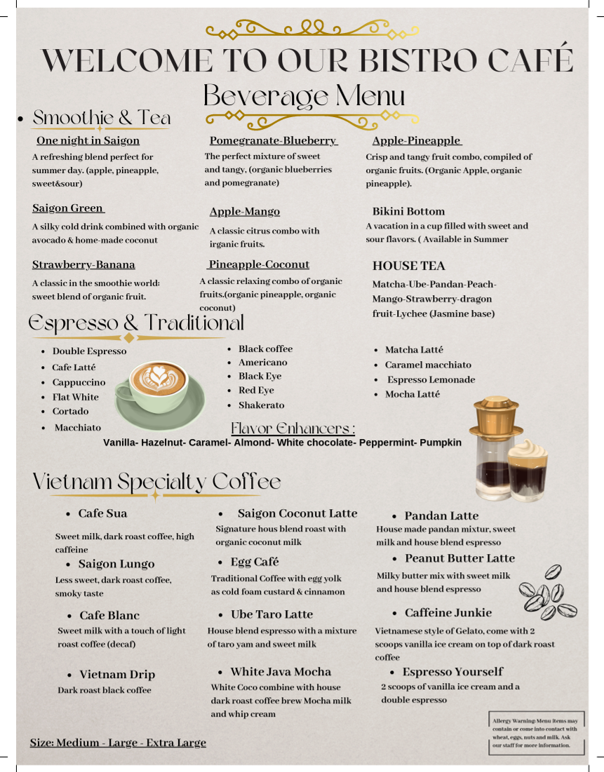 Menu Saigon's Civet Cafe-2