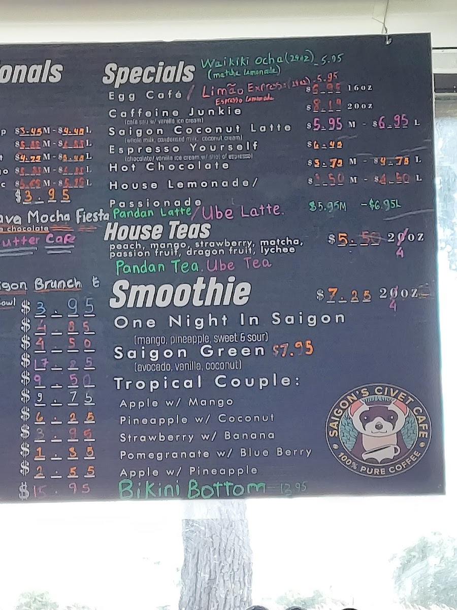 Menu Saigon's Civet Cafe-7