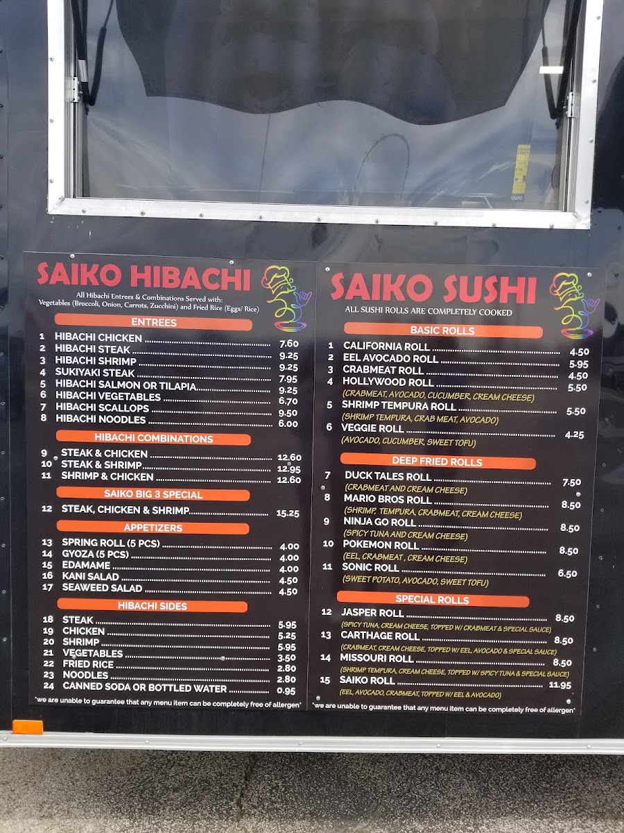 Menu Saiko Sushi & Hibachi-10