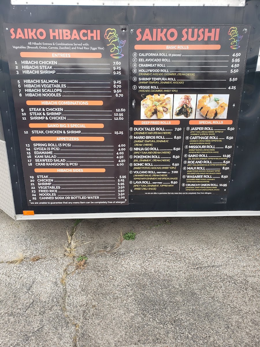 Menu Saiko Sushi & Hibachi-5