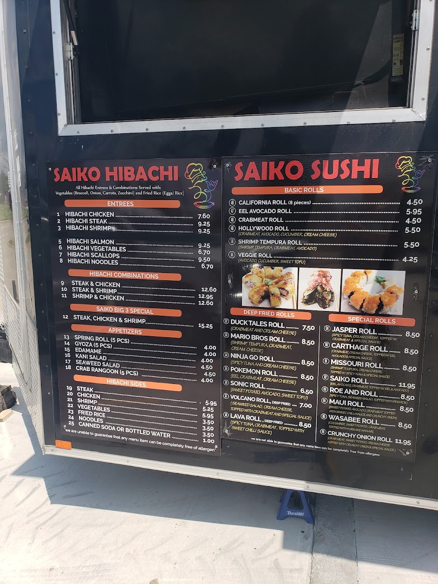 Menu Saiko Sushi & Hibachi-8