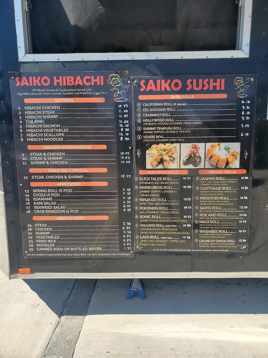 Menu Saiko Sushi & Hibachi-9