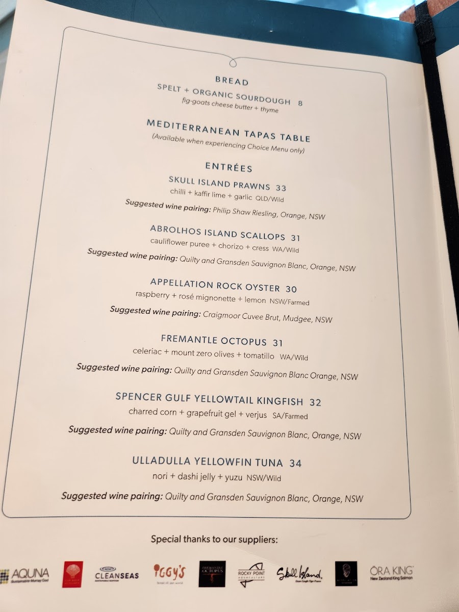 Menu Sailmaker Restaurant-1