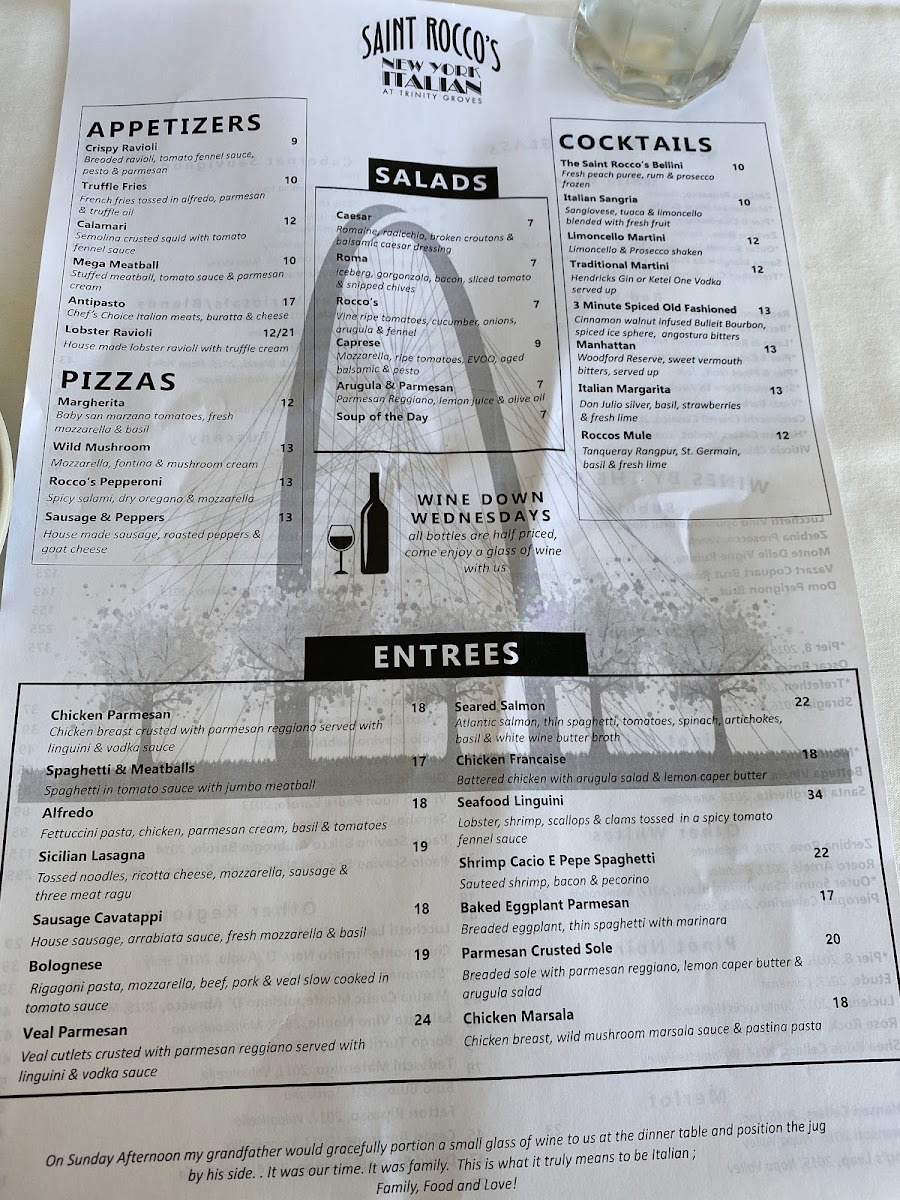 Menu Saint Rocco's New York Italian-10