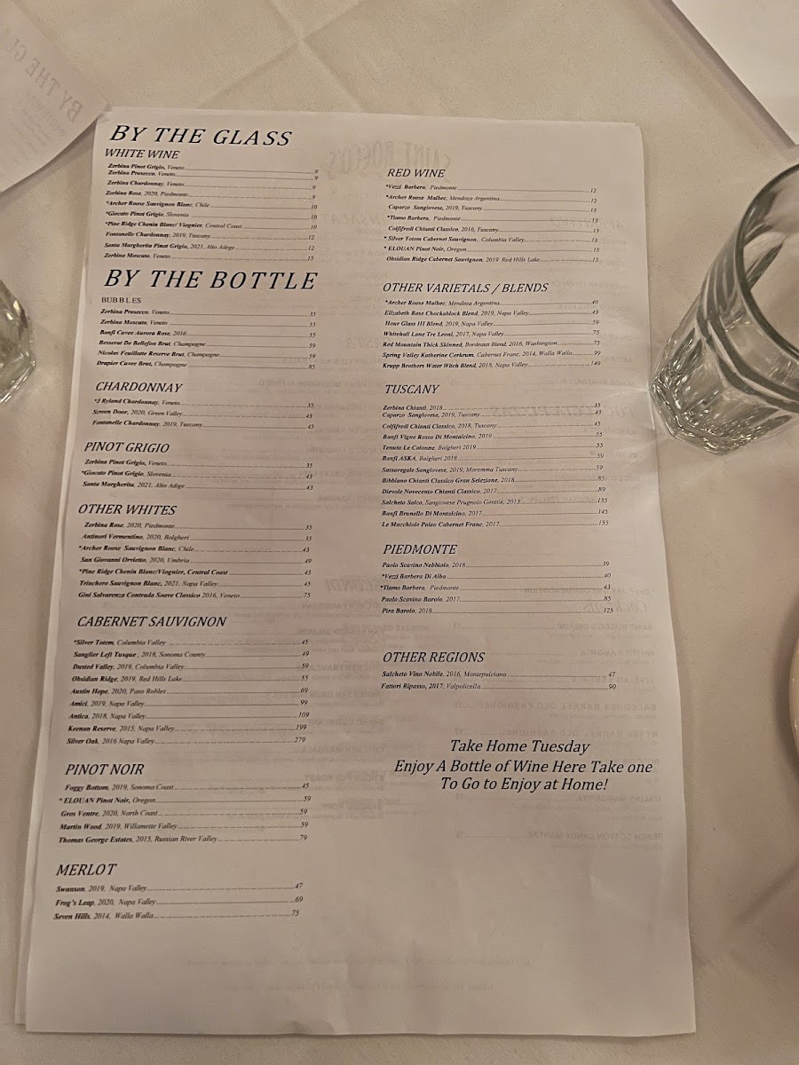 Menu Saint Rocco's New York Italian-3
