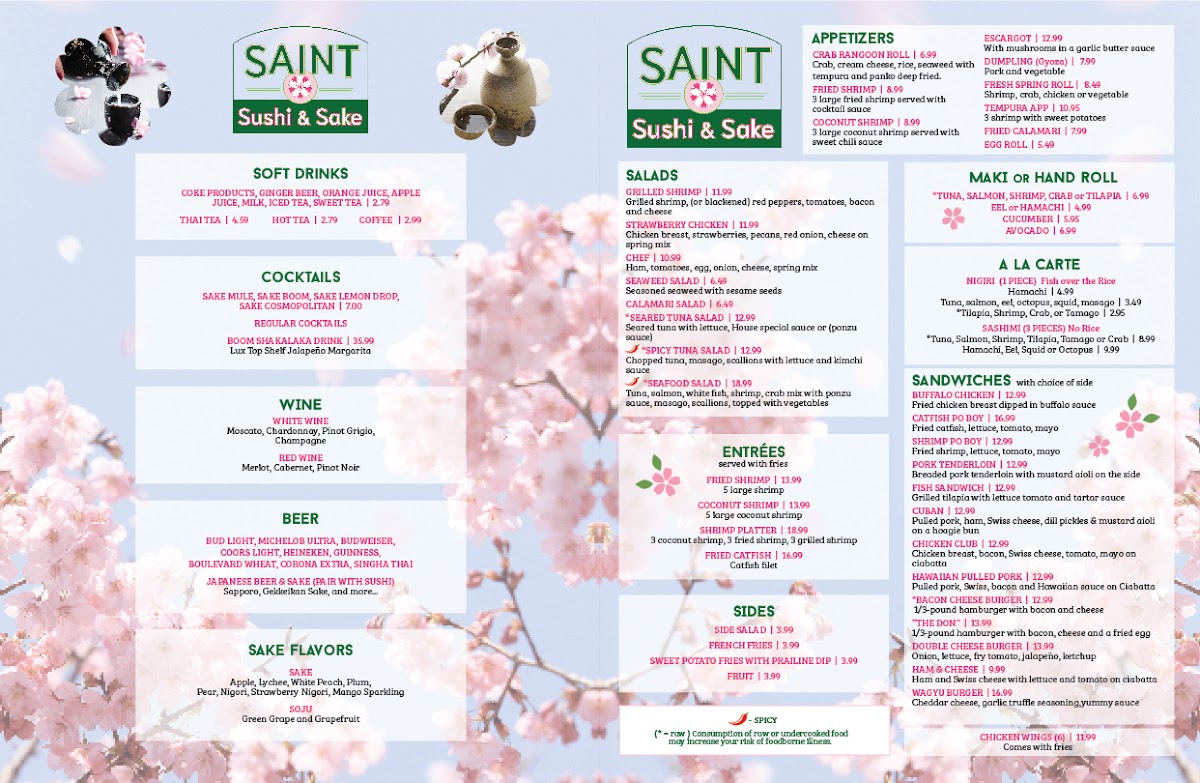 Menu Saint Sushi And Sake-10