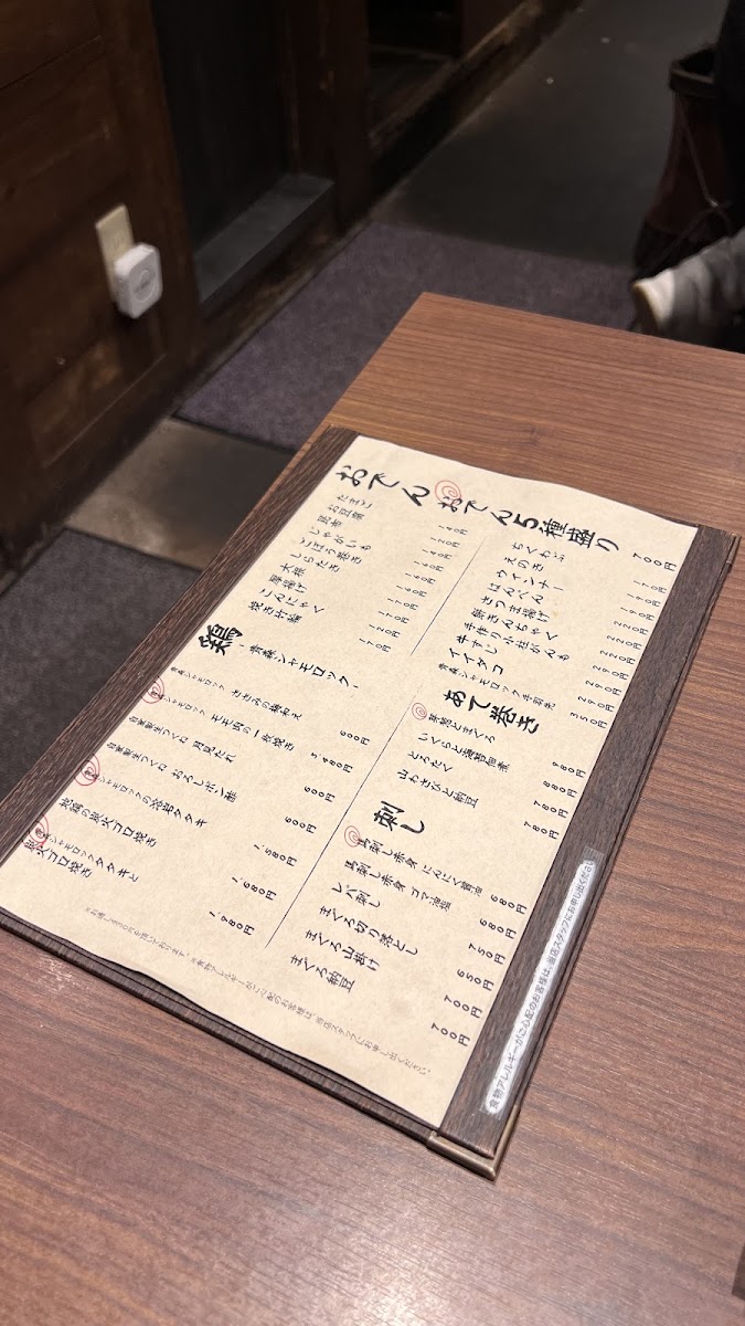 Menu Sakaba 634 Mu-Sa-Shi Shimbashi-2
