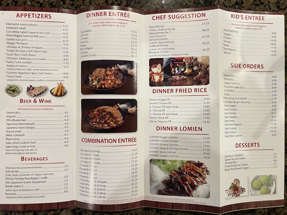 Menu Sake Japanese Steak House & Sushi Bar-2
