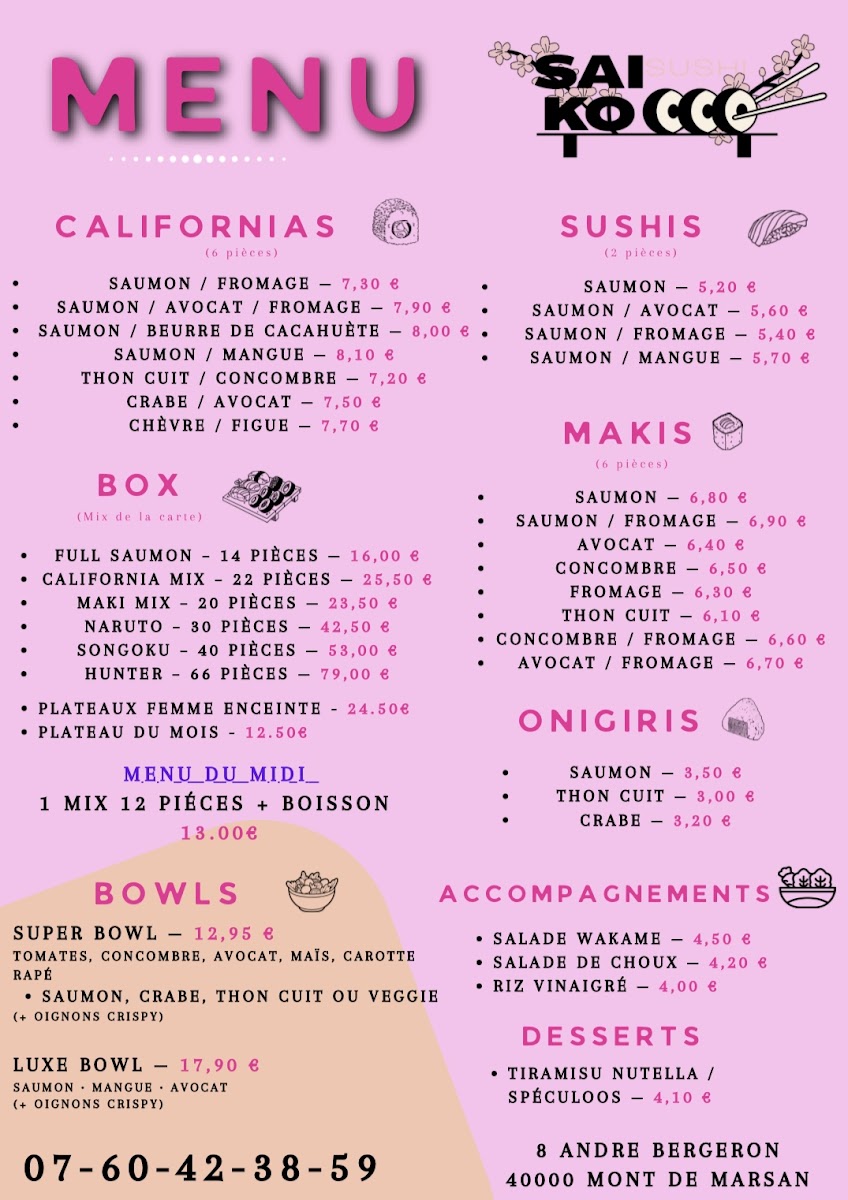 Menu Saïko Sushi-1