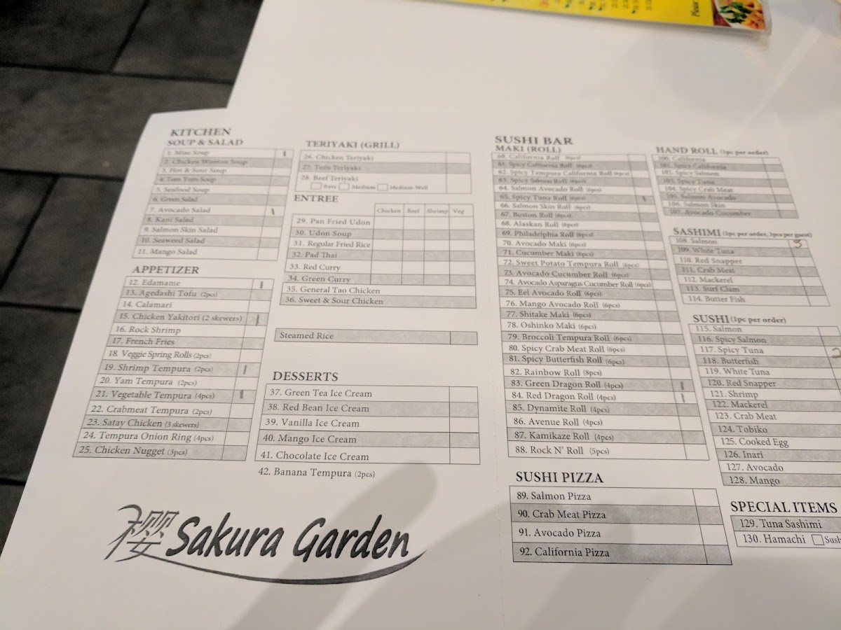 Menu Sakura Garden Restaurant-5